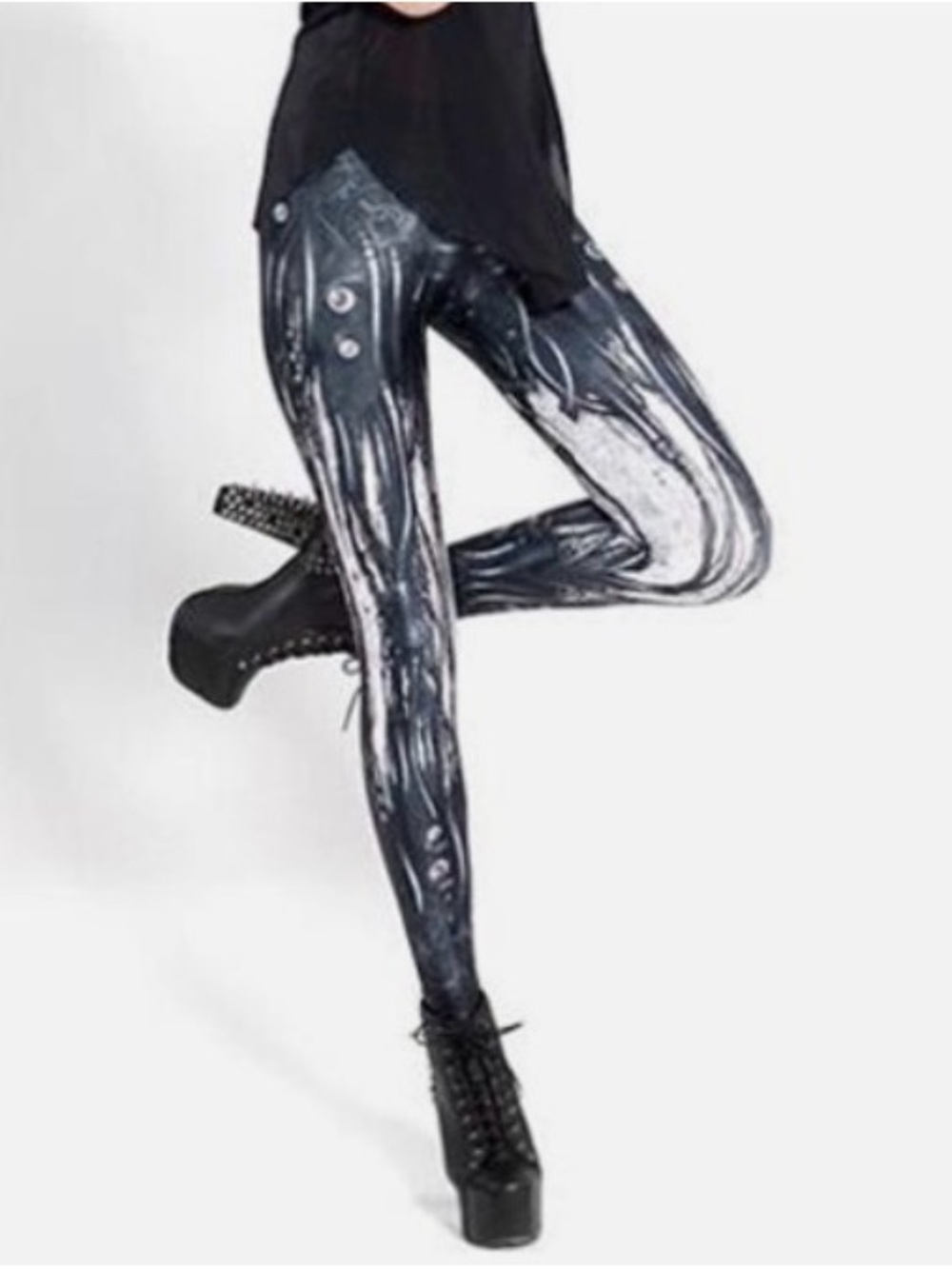 Black Milk Clothing Black Mechanical Leggings